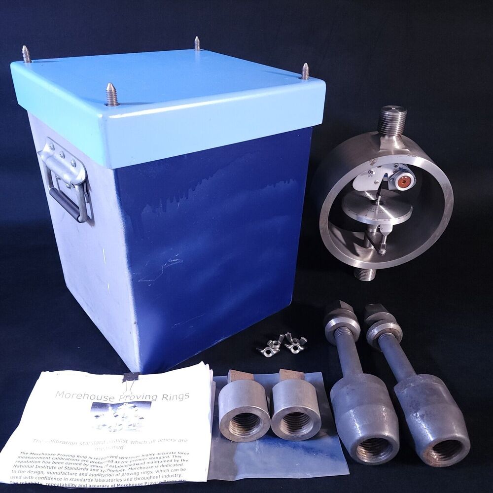 Morehouse Instruments 20,000 lb LBF Cap Proving Ring Machine w/ Metal Case